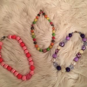 Gumball necklaces- set of 3.